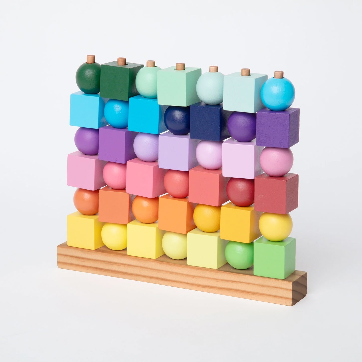 Block Design Wooden Four in a Row Game