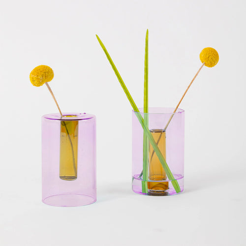Block Reversible Glass Vase - Small