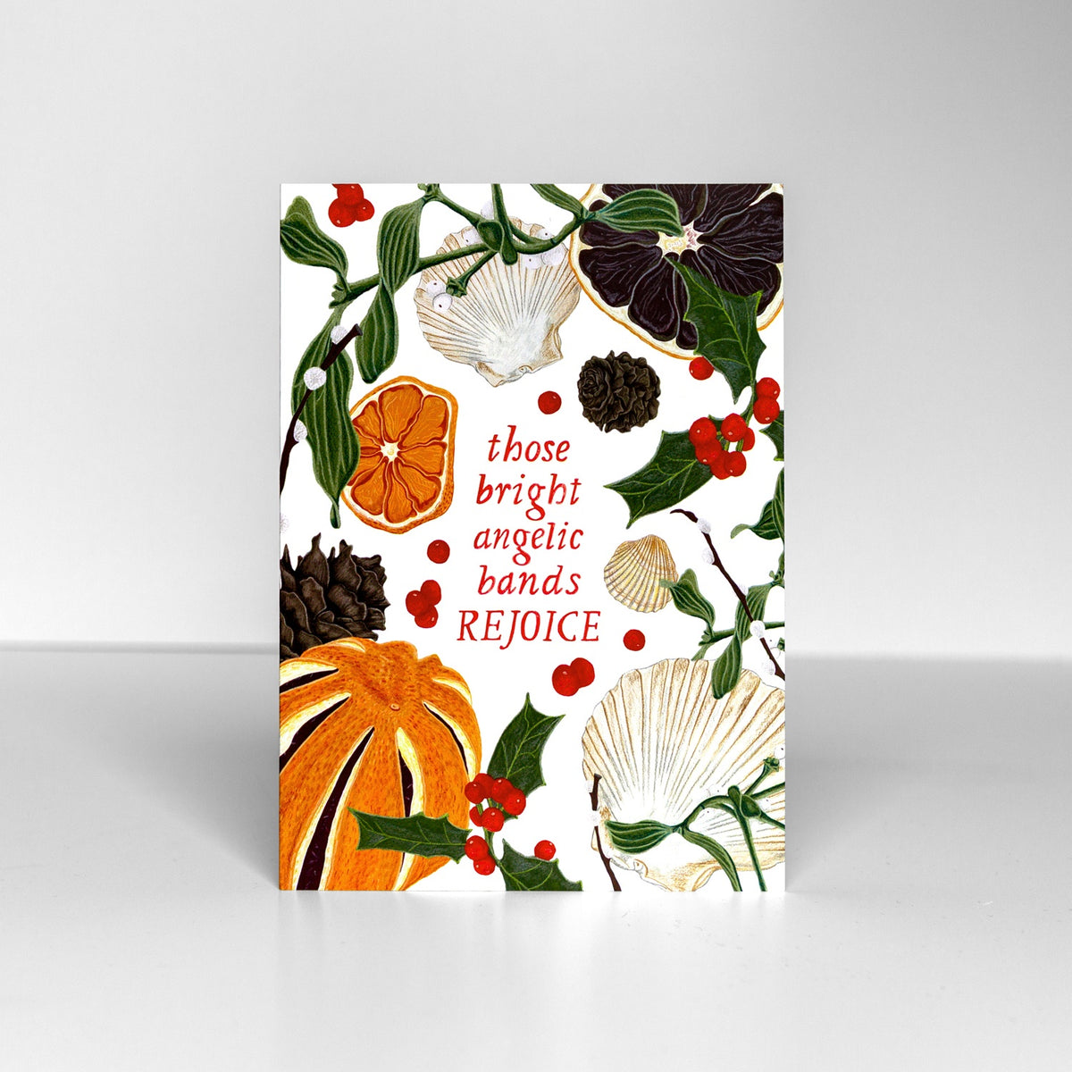 Those bright angelic bands rejoice Pack of 6 Christmas Cards