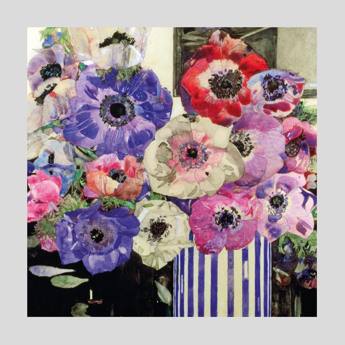 Charles Rennie Mackintosh Anemones Greetings Card
