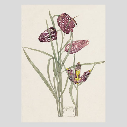 Charles Rennie Mackintosh Fritillaria Greetings Card