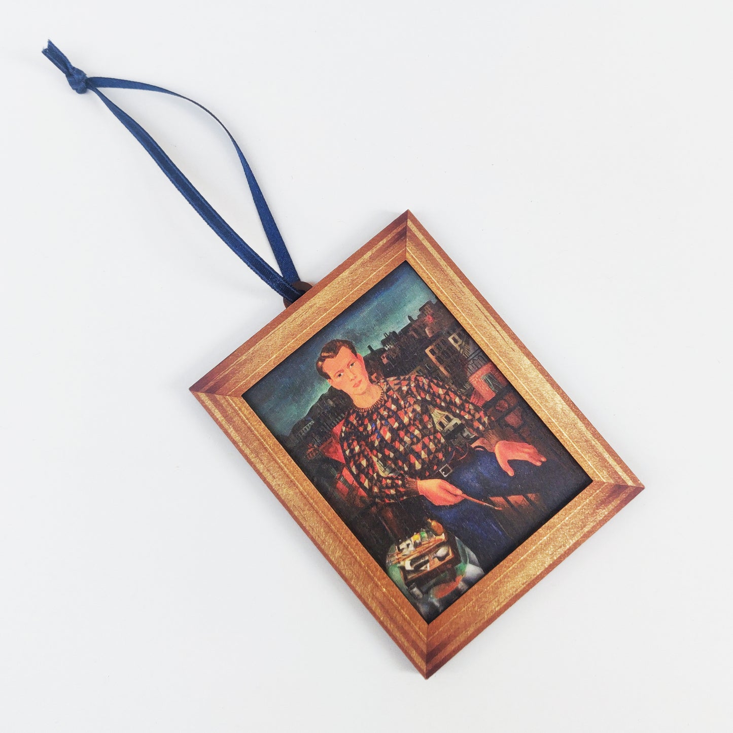 Christopher Wood Self-Portrait Wooden Hanging Decoration