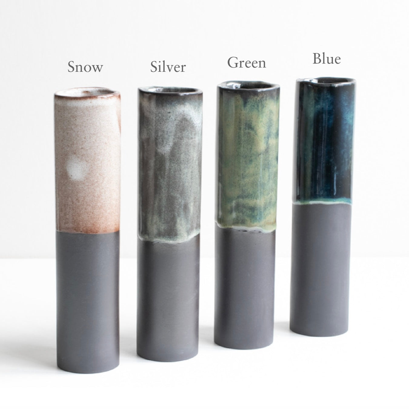 Naked Clay Ceramics Tall Black Stoneware Vase