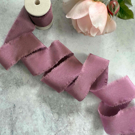 Raw Edge Habotai Silk Ribbon Spool
