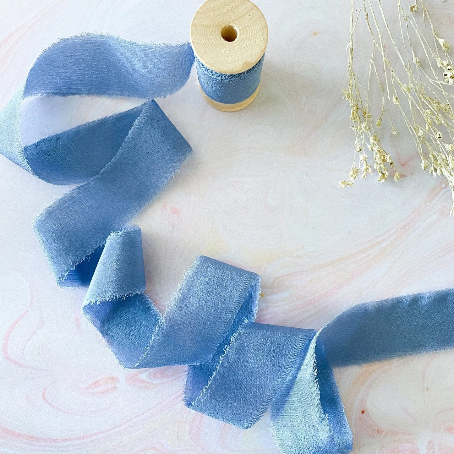 Raw Edge Habotai Silk Ribbon Spool