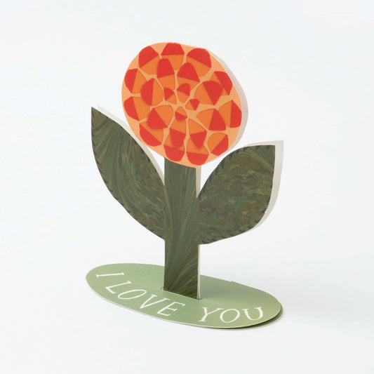 Hadley I Love You Rose Stand-up Greetings Card