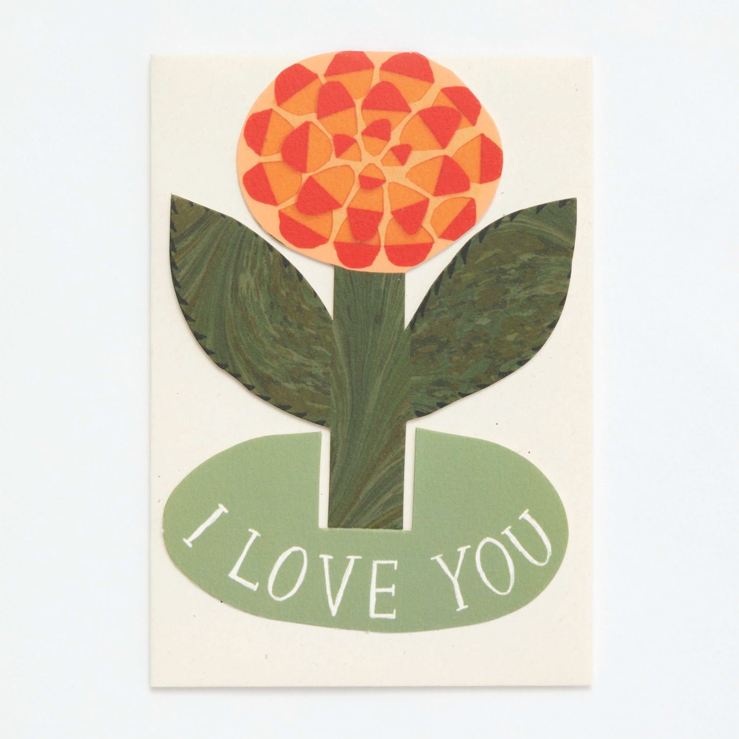 Hadley I Love You Rose Stand-up Greetings Card