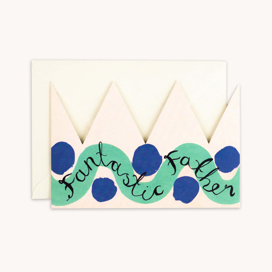 Hadley Fantastic Father Party Hat Greetings Card
