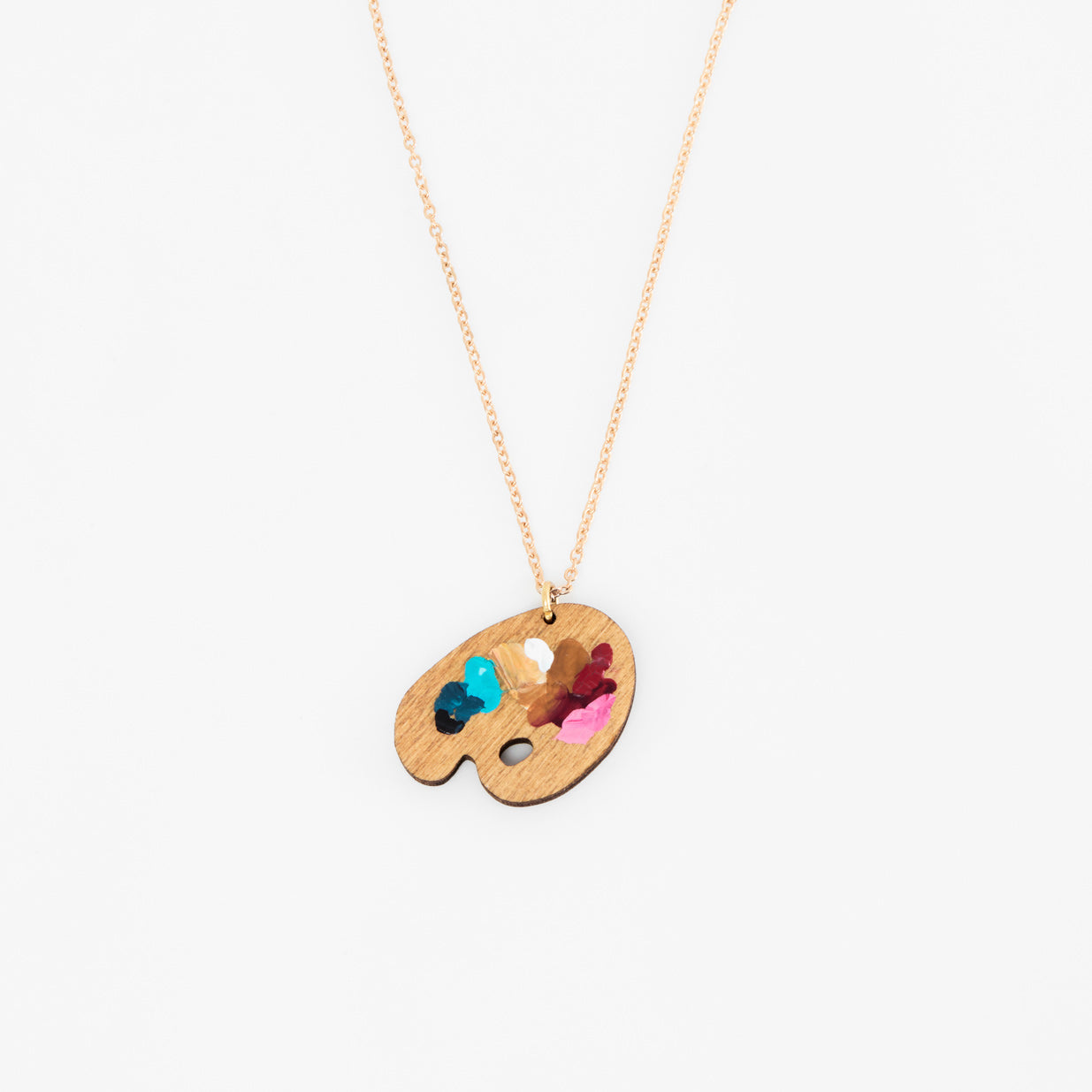 Kate Rowland x Kettle's Yard Paint Palette Pendant Necklace