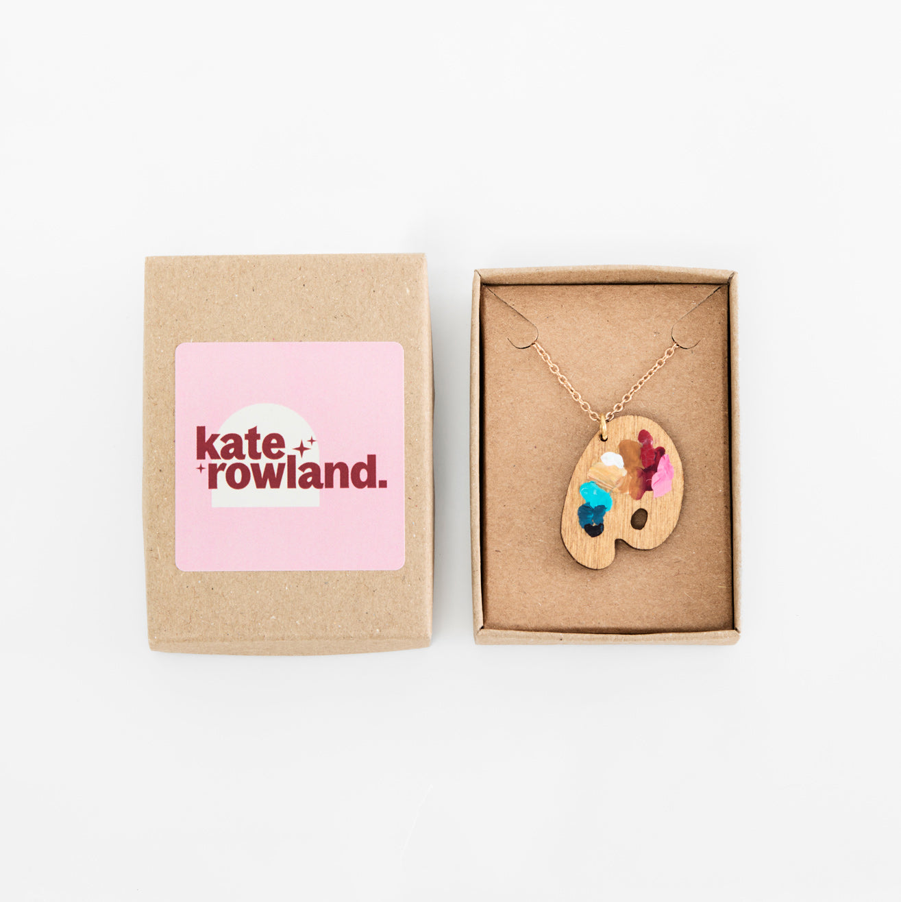 Kate Rowland x Kettle's Yard Paint Palette Pendant Necklace