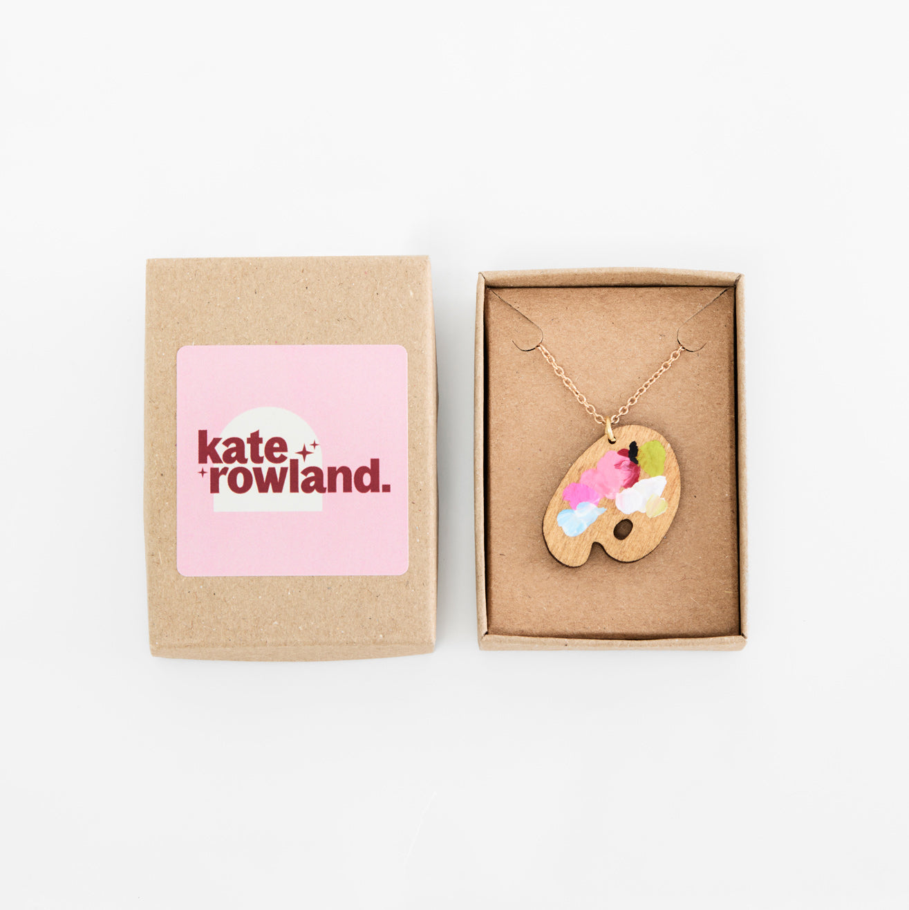 Kate Rowland x Kettle's Yard Paint Palette Pendant Necklace