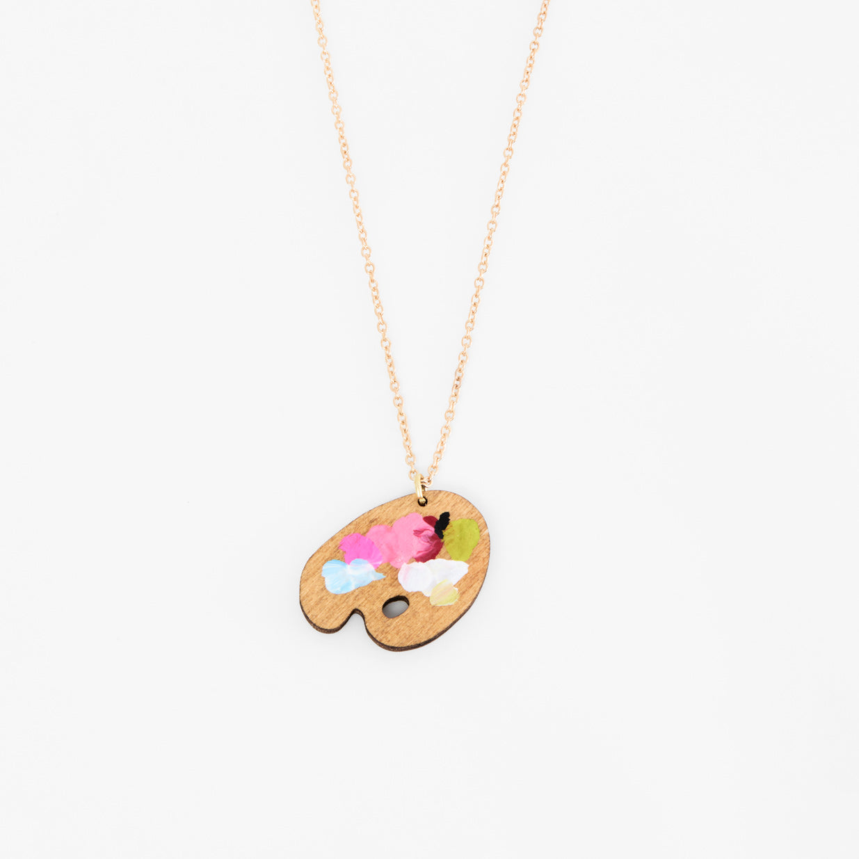 Kate Rowland x Kettle's Yard Paint Palette Pendant Necklace