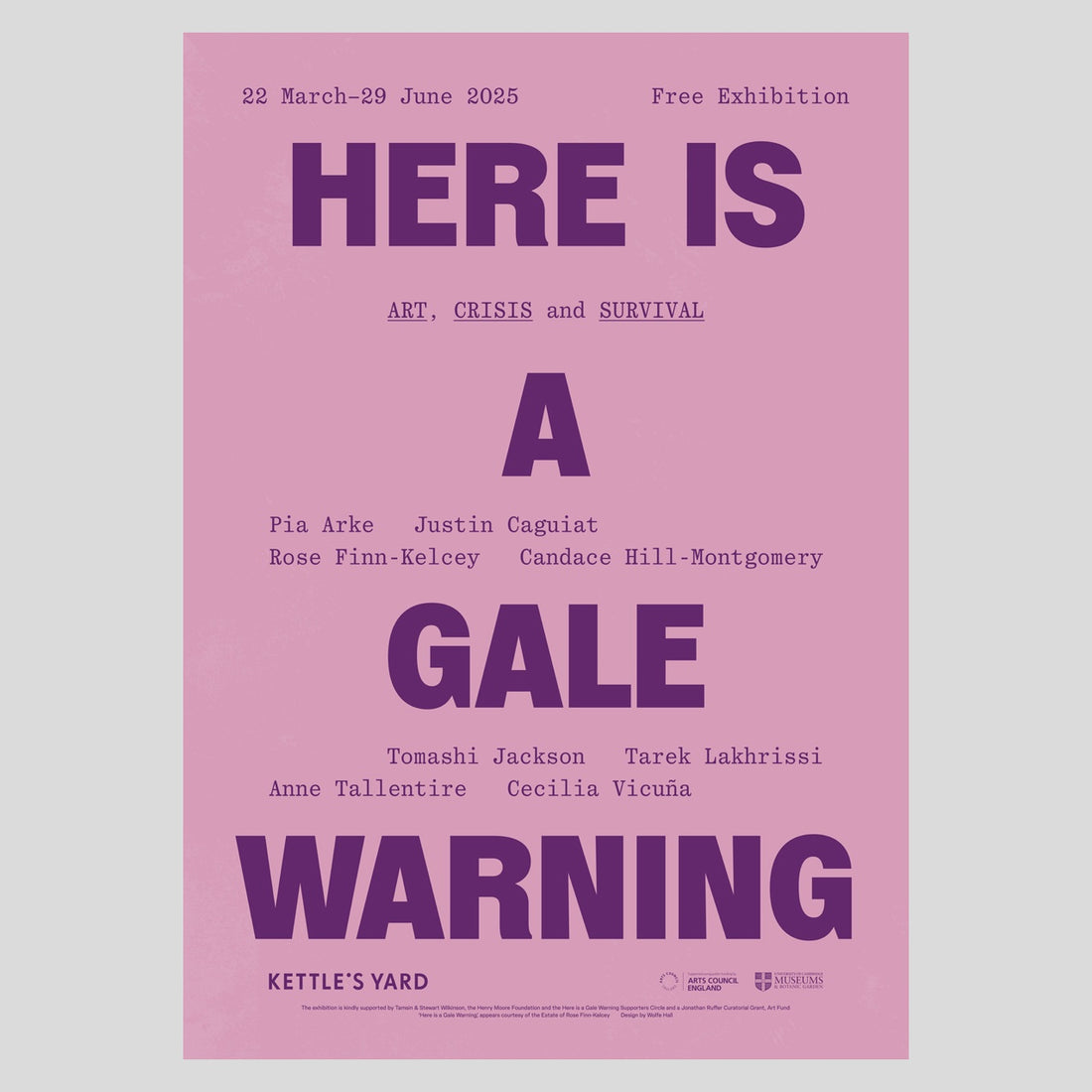 Here is a Gale Warning A3 Exhibition Poster – Kettle's Yard Shop