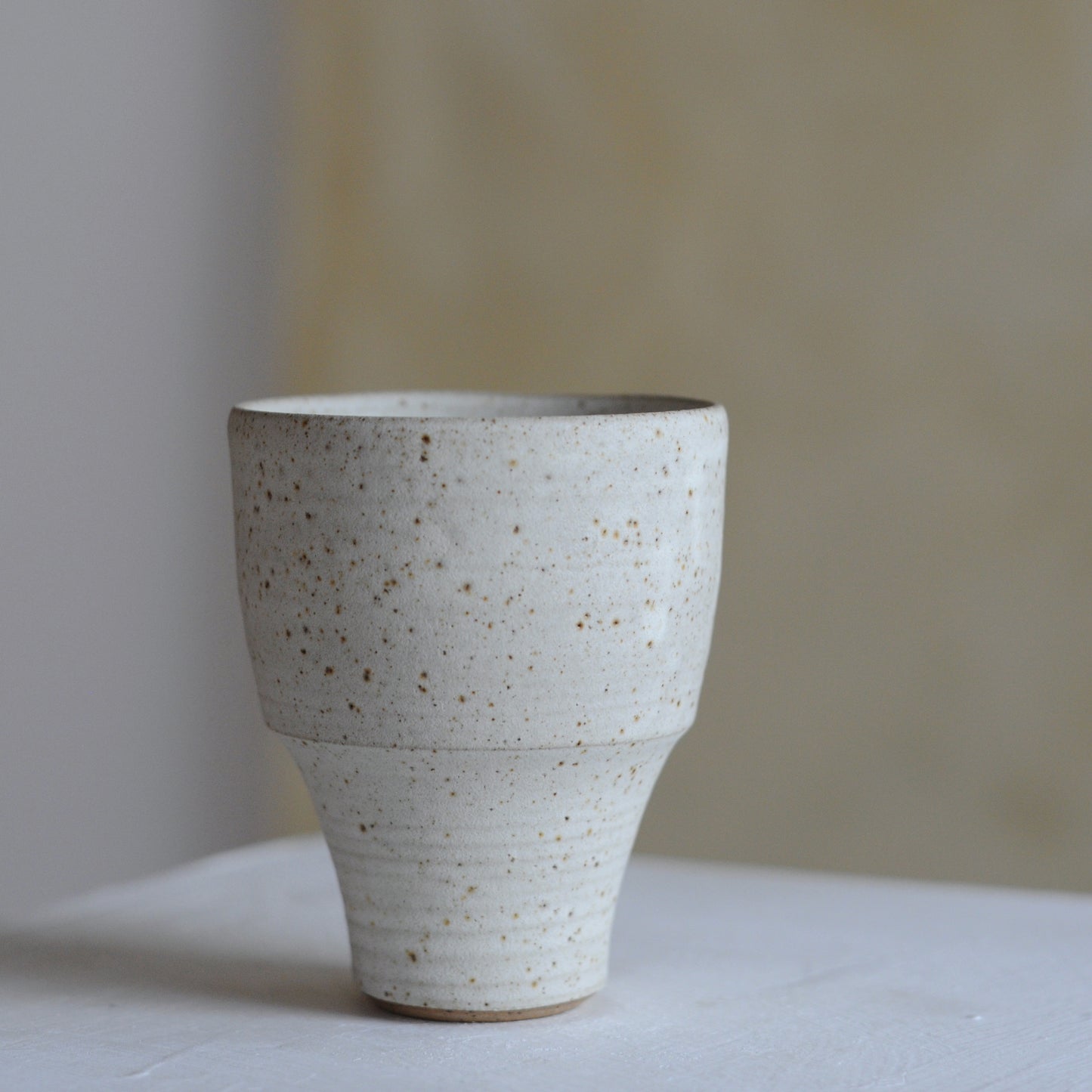 Mingyu Du Footed Flat White Cup