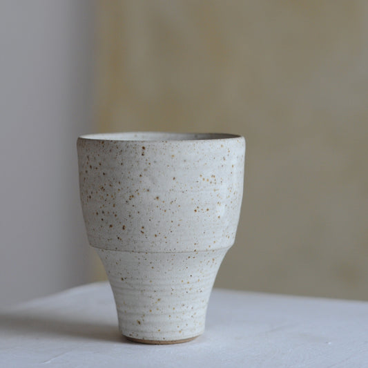 Mingyu Du Footed Flat White Cup