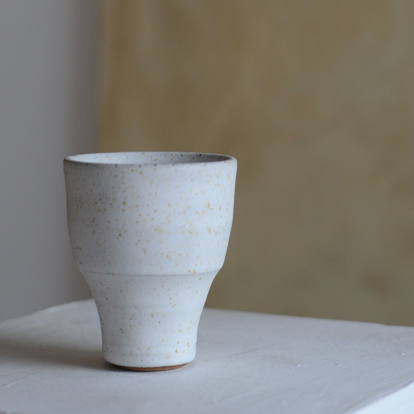 Mingyu Du Footed Flat White Cup