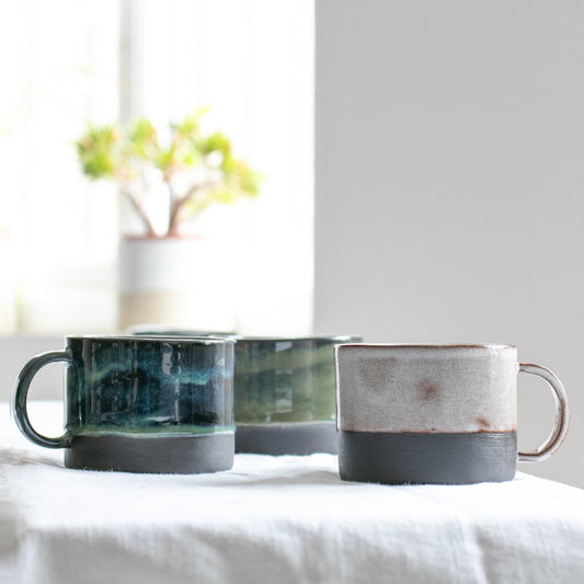 Naked Clay Ceramics Storm Black Stoneware Mug