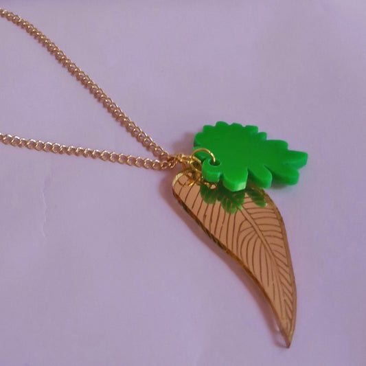 Rowan Made This Way Double Leaf Necklace