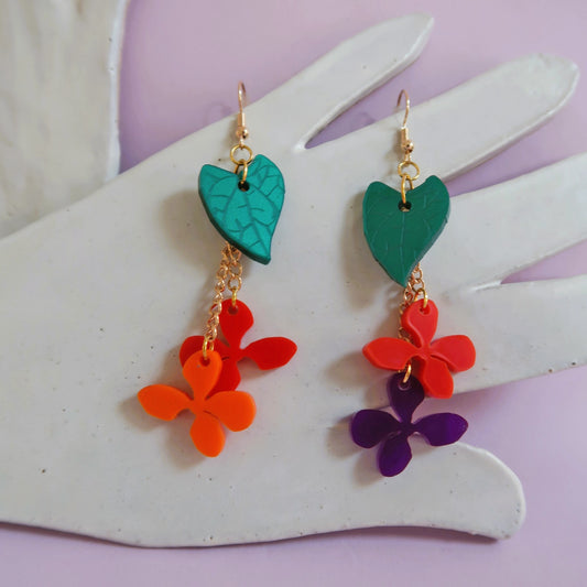 Rowan Made This Way Hanging Flower Earrings