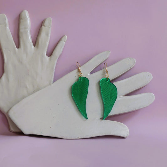 Rowan Made This Way Single Leaf Earrings