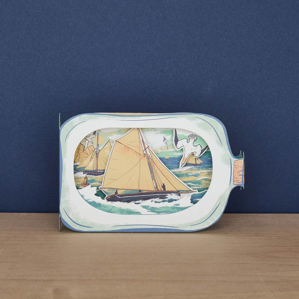 Sailboat in a Bottle 3D Greetings Card