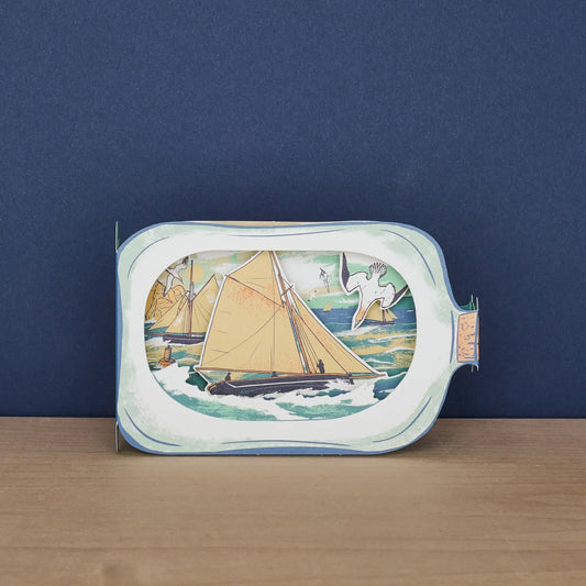 Sailboat in a Bottle 3D Greetings Card