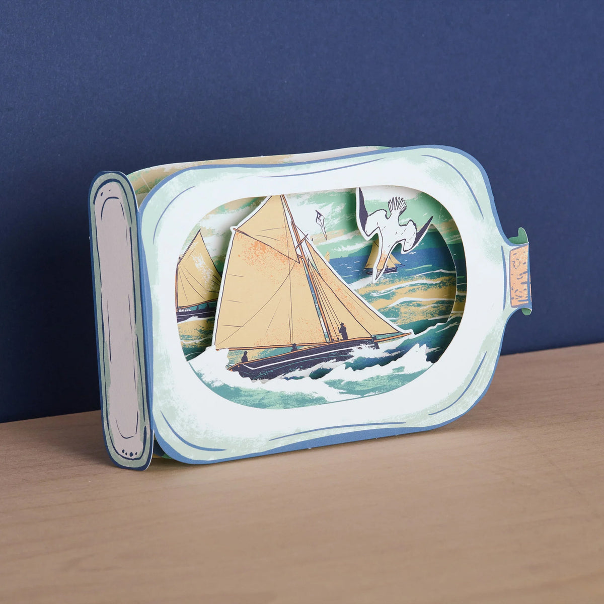 Sailboat in a Bottle 3D Greetings Card