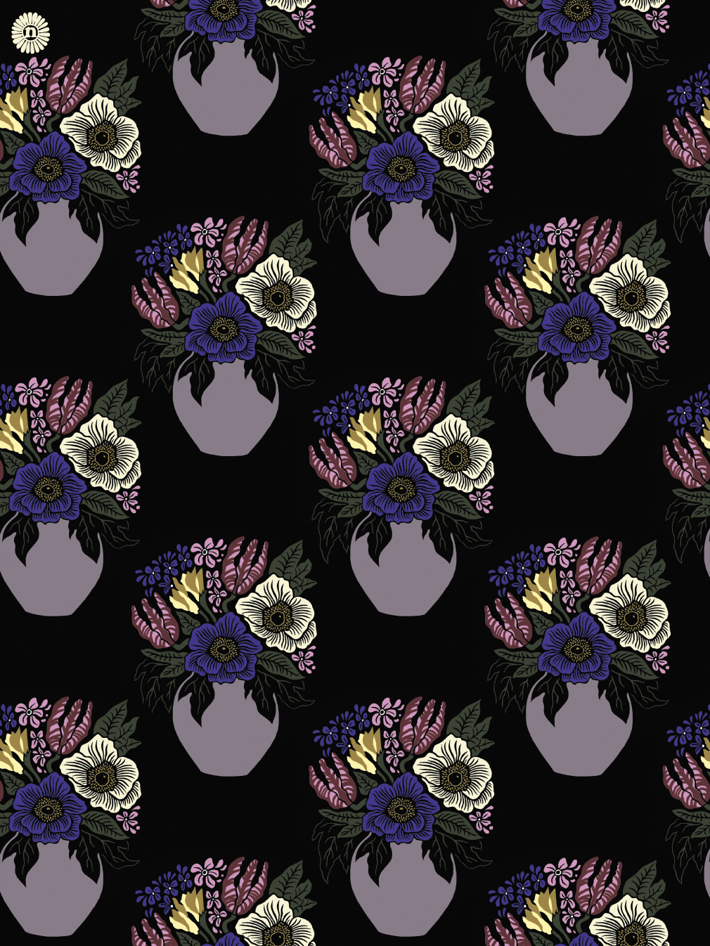 Little Enn x Kettle's Yard Anemone Vase Single Gift Wrap Sheet
