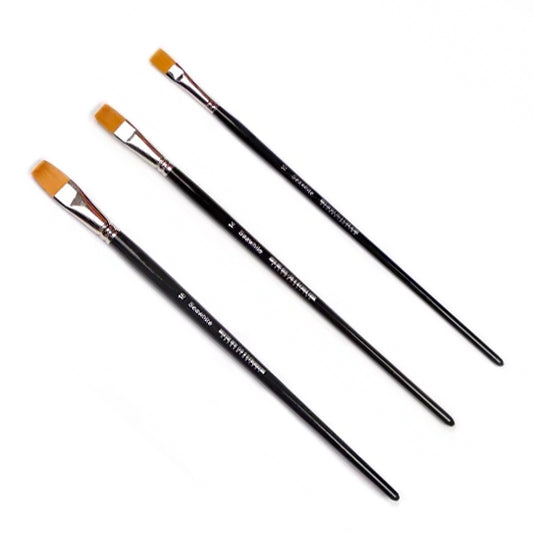 Seawhite Golden Synthetic Sable Flat Brush