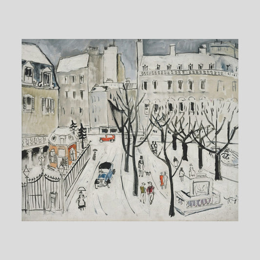 Christopher Wood Paris Snow Scene Print