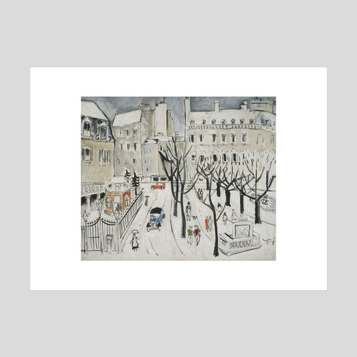 Christopher Wood Paris Snow Scene Print