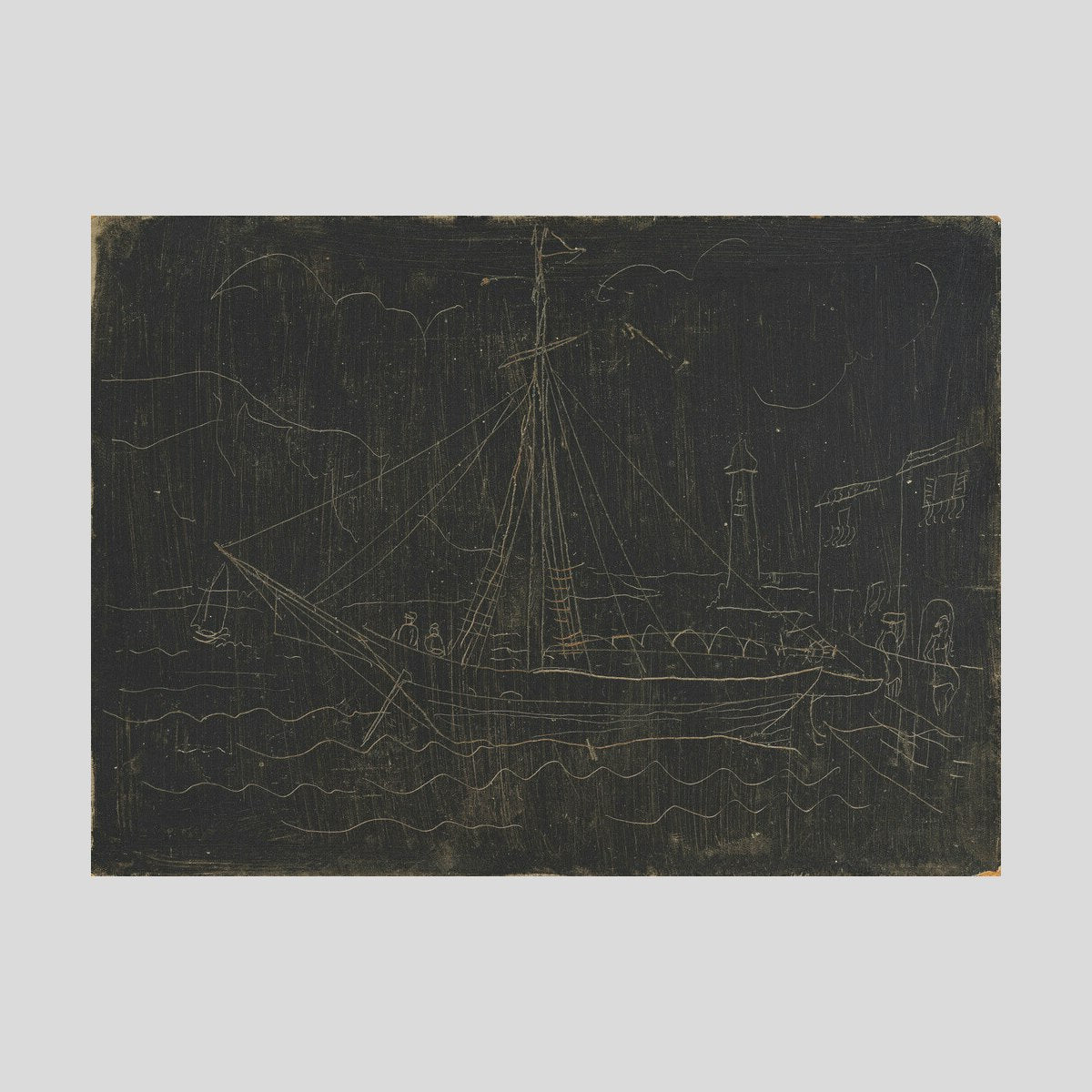 Christoper Wood Ship in Harbour Print