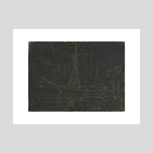 Christoper Wood Ship in Harbour Print