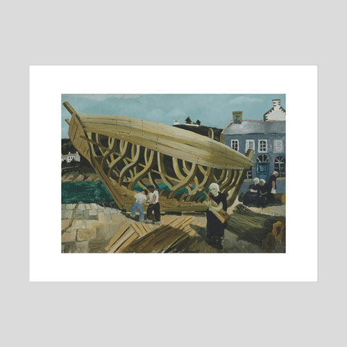Christoper Wood Building the Boat, Tréboul Print
