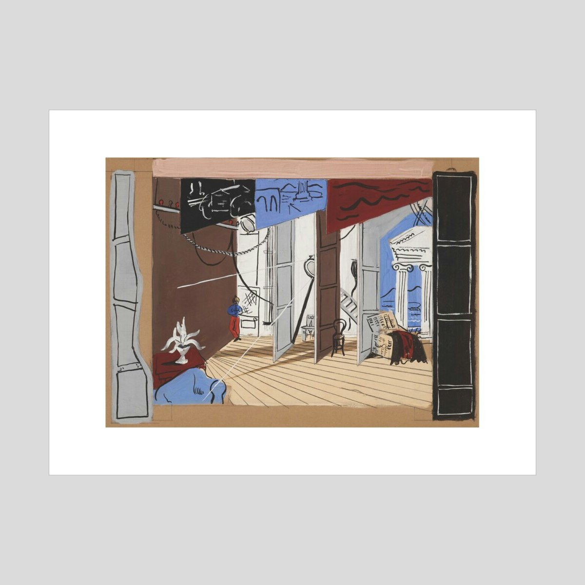 Christoper Wood Stage design for Diaghilev's ballet Romeo and Juliet (scene two) Print