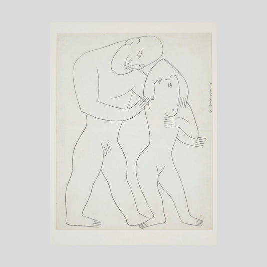 Henri Gaudier-Brzeska Nude man and woman Print