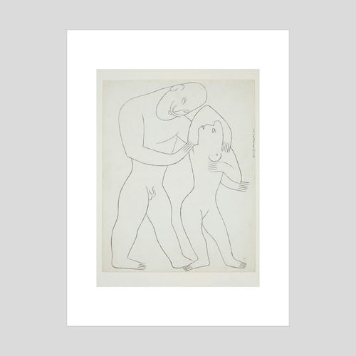 Henri Gaudier-Brzeska Nude man and woman Print