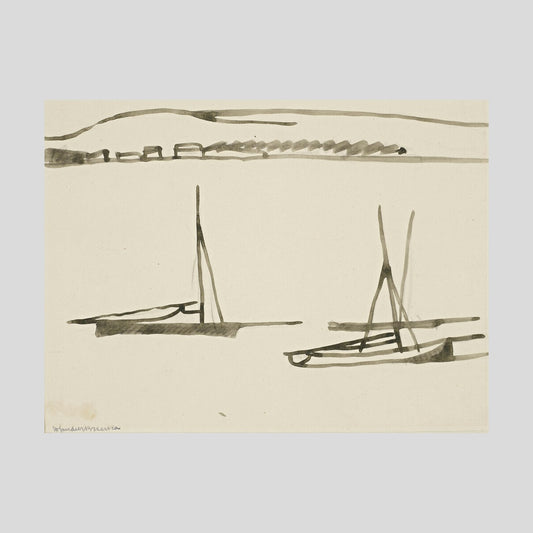 Henri Gaudier-Brzeska Two boats Print