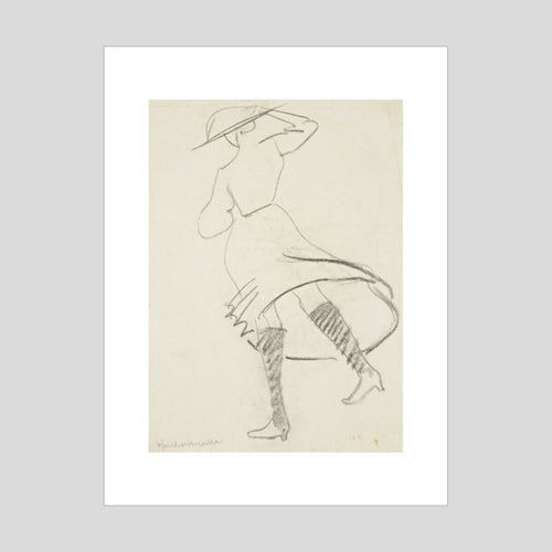 Henri Gaudier-Brzeska Girl with skirt blowing Print