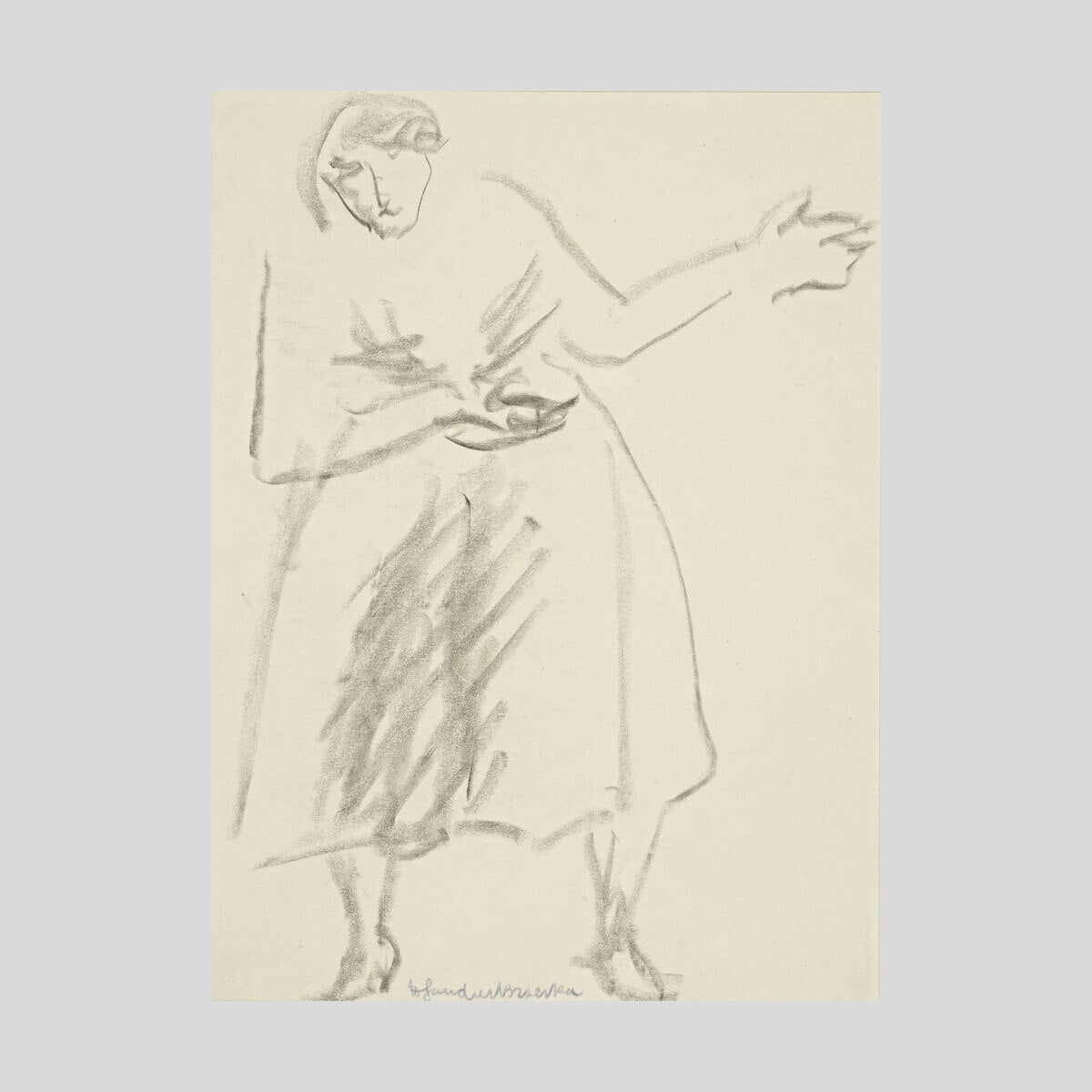 Henri Gaudier-Brzeska Standing girl gesticulating Print