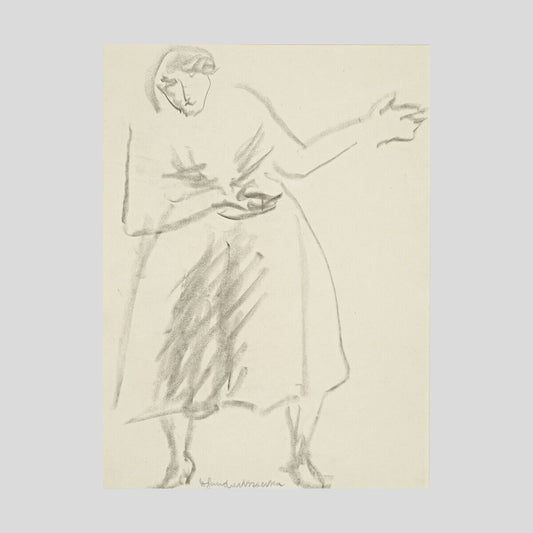 Henri Gaudier-Brzeska Standing girl gesticulating Print