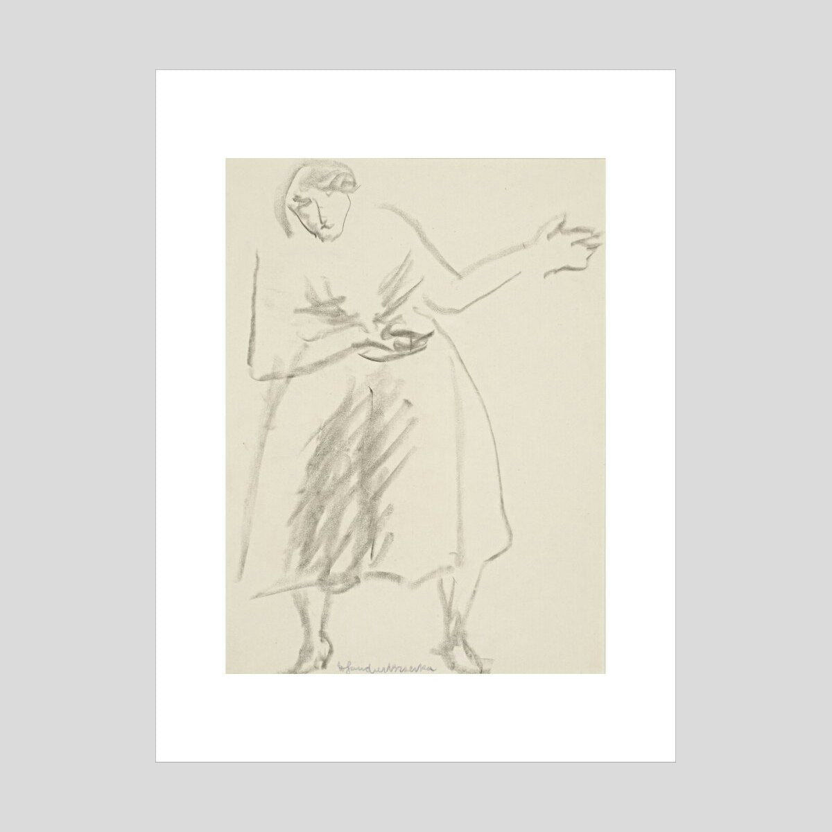 Henri Gaudier-Brzeska Standing girl gesticulating Print