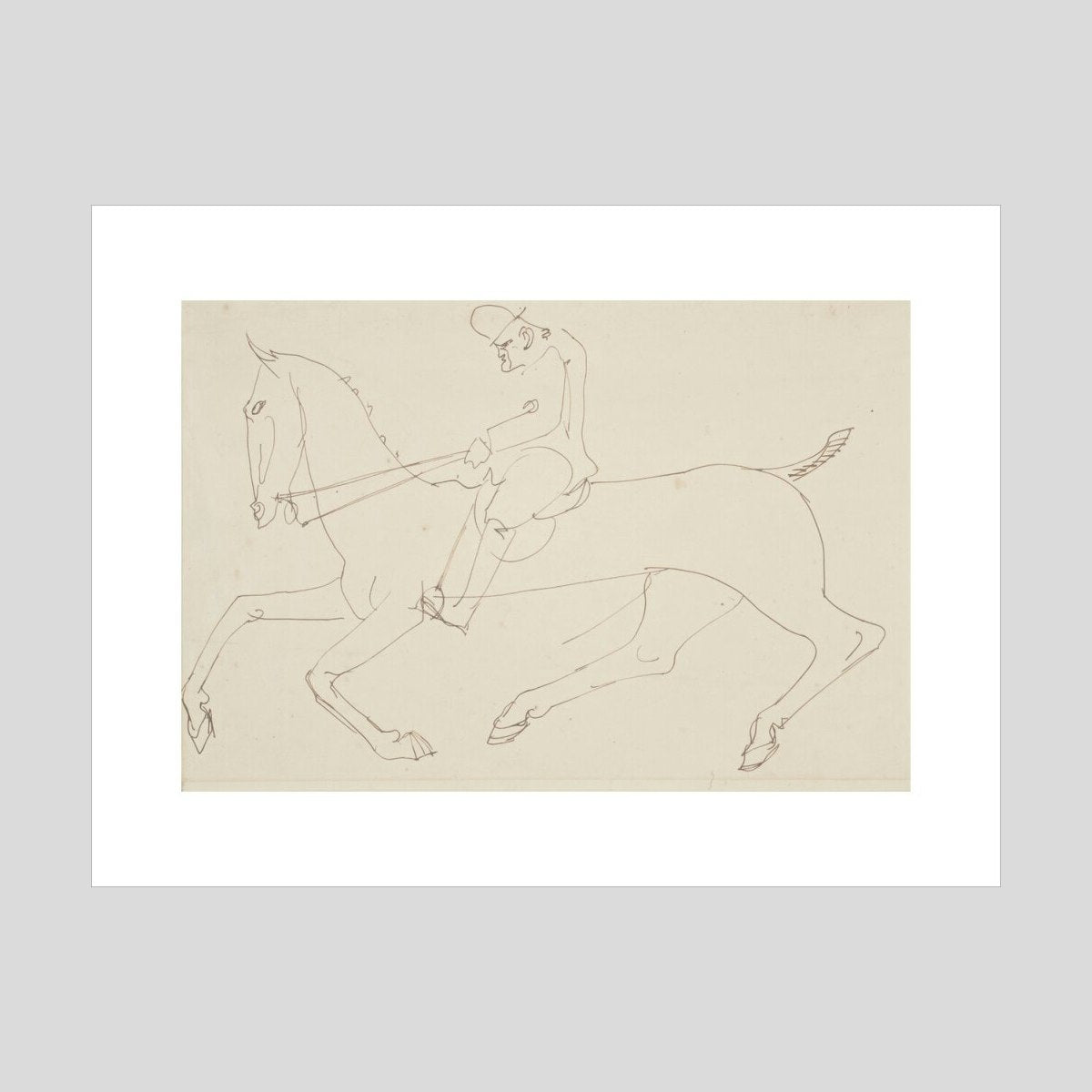 Henri Gaudier-Brzeska Man on a horse Print