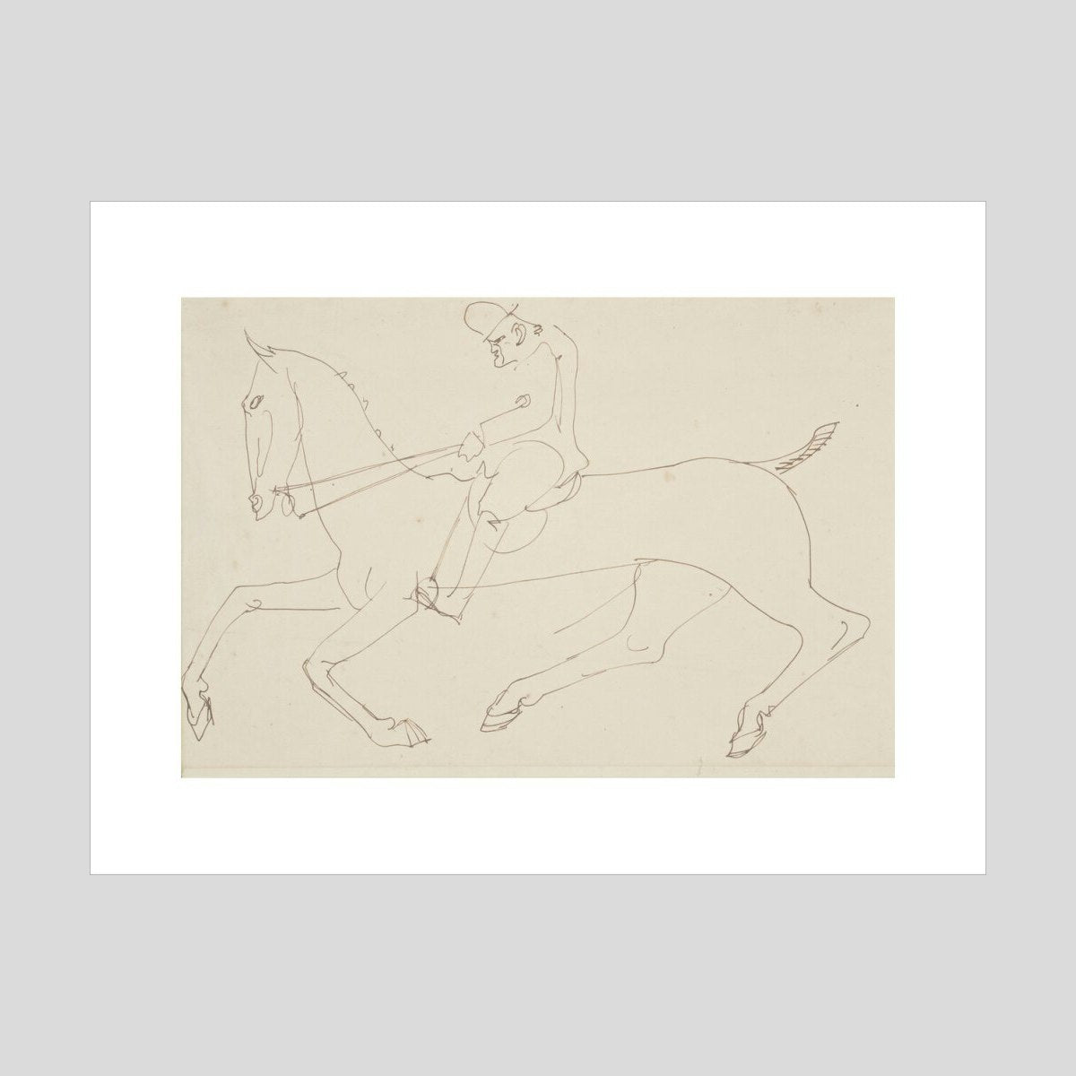 Henri Gaudier-Brzeska Man on a horse Print