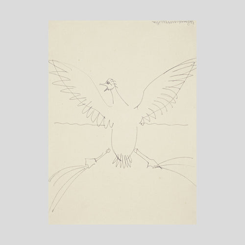 Henri Gaudier-Brzeska Bird landing on water Print