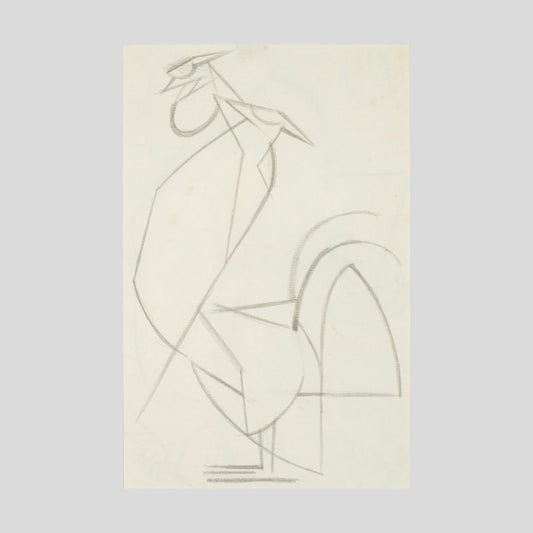 Henri Gaudier-Brzeska Cubist cock Print