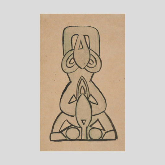 Henri Gaudier-Brzeska Design for 'Door-Knocker' Print