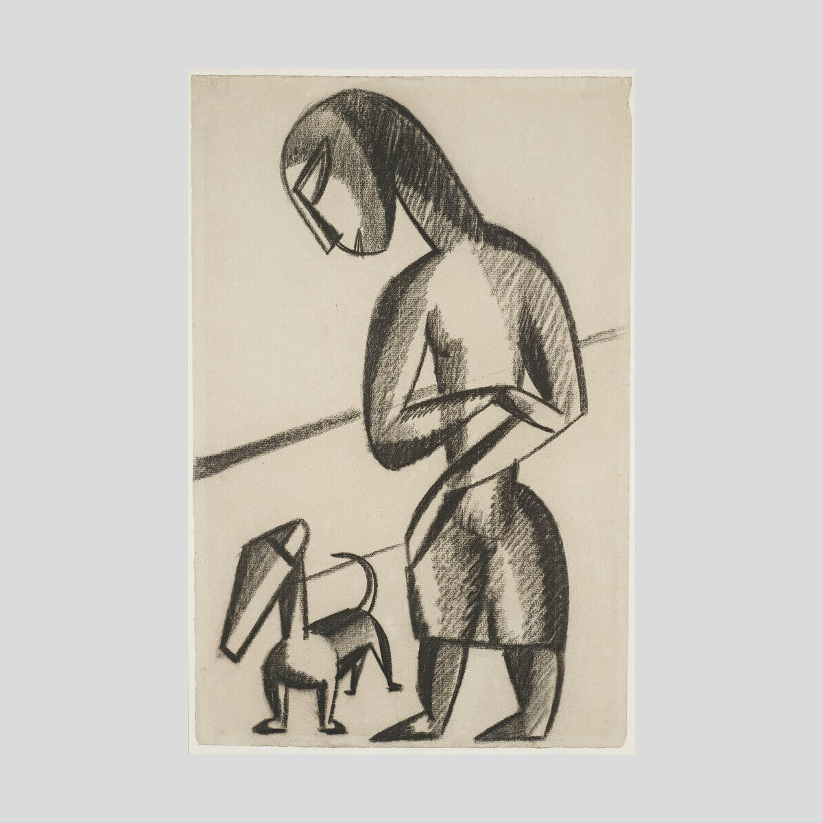 Henri Gaudier-Brzeska Woman and dog Print