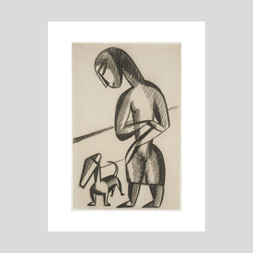 Henri Gaudier-Brzeska Woman and dog Print