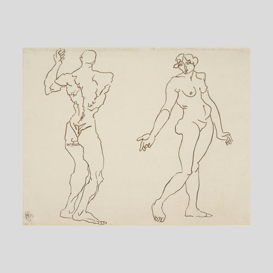 Henri Gaudier-Brzeska Male and female nude Print